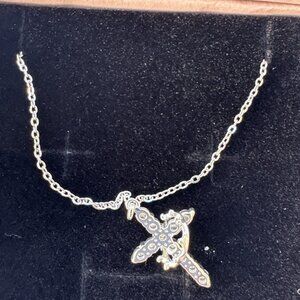 Lusso 925 Sterling Silver Cross & Crown Christian Necklace NEW Gift Box